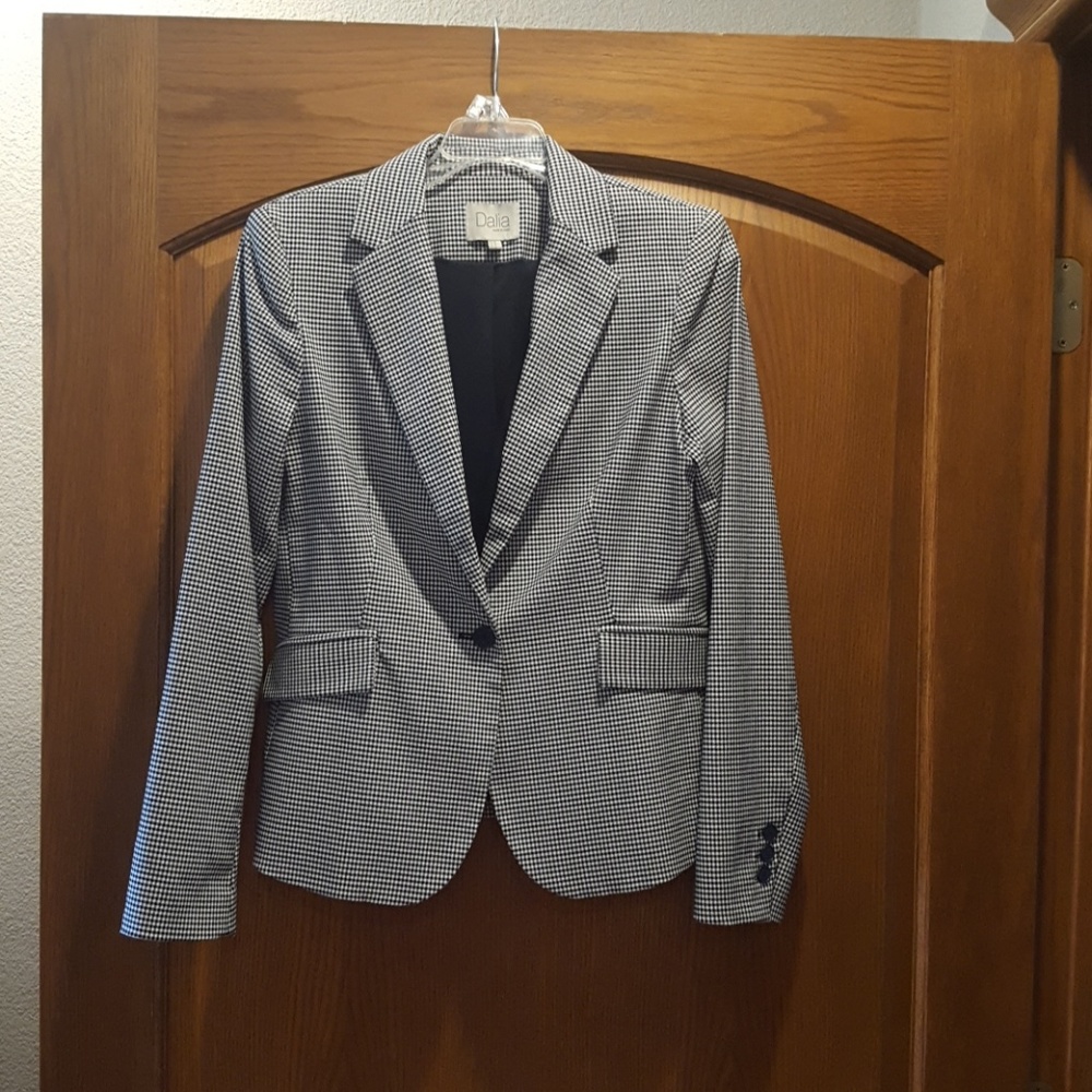 Dalia navy gingham jacket
